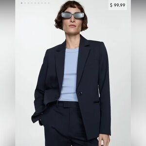 MNG Mango, Regular Blazer, Size 2. NWT, classic dark blue suit jacket